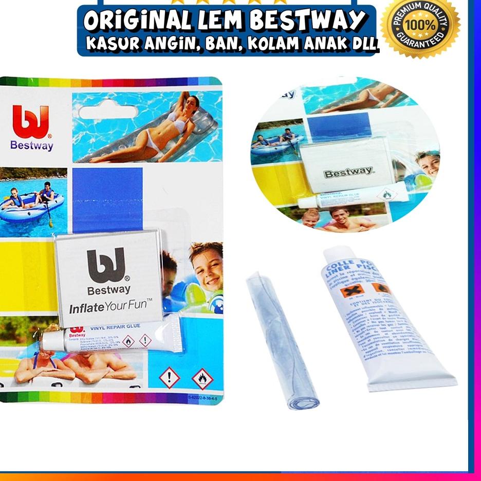 

(C4)R㊛) Bestway - Lem Tambal Ban Kolam Plastik Renang Anak Repair Kit Repair Kit / Lem Tambal Bestway Kasur proses cepat