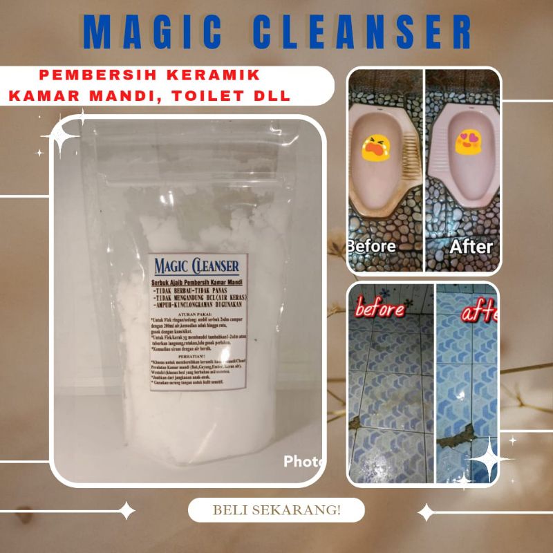 Magic Cleanser Pembersih Kerak Keramik Kamar Mandi/Wastafel/Toilet,Porselen,Bak Mandi