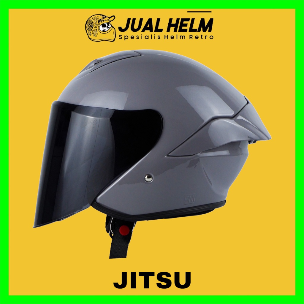 HELM JITSU JS1 SERIES SOLID GORILLA GREY GLOSS