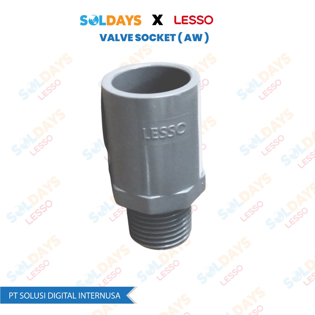 Lesso Valve Socket 1-1/4 inch / Valve Socket 1-1/4&quot;&quot; / Sok Drat Luar PVC