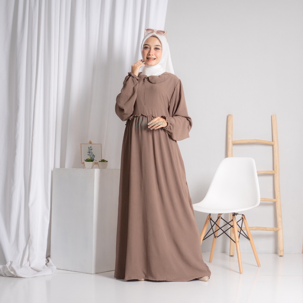 Gamis  Pamela Wanita Polos Premium Simple Remaja Dewasa