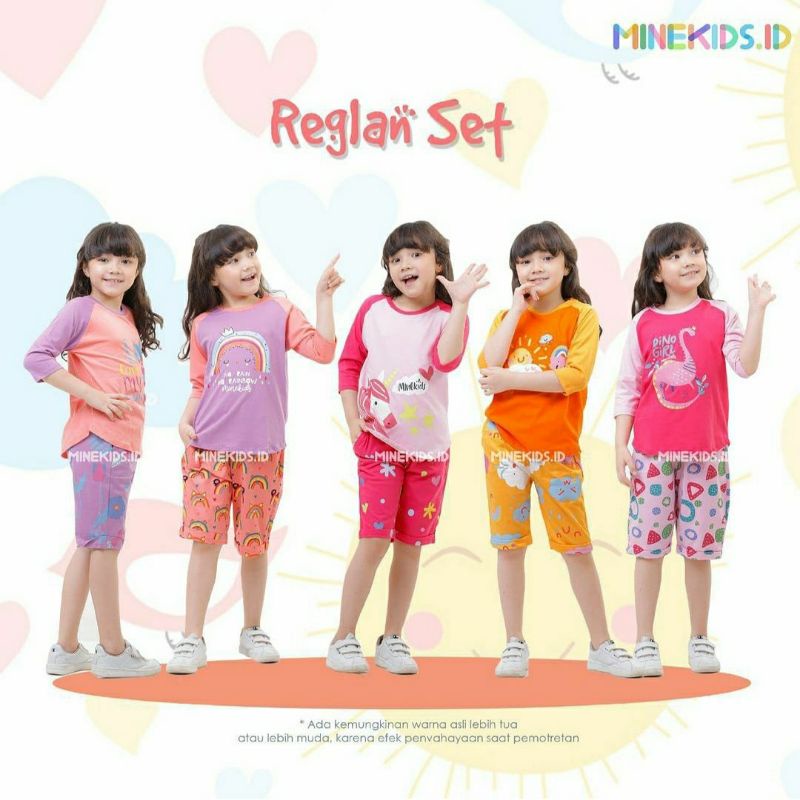 Baju anak setelan - Minekids.id - Reglan Set