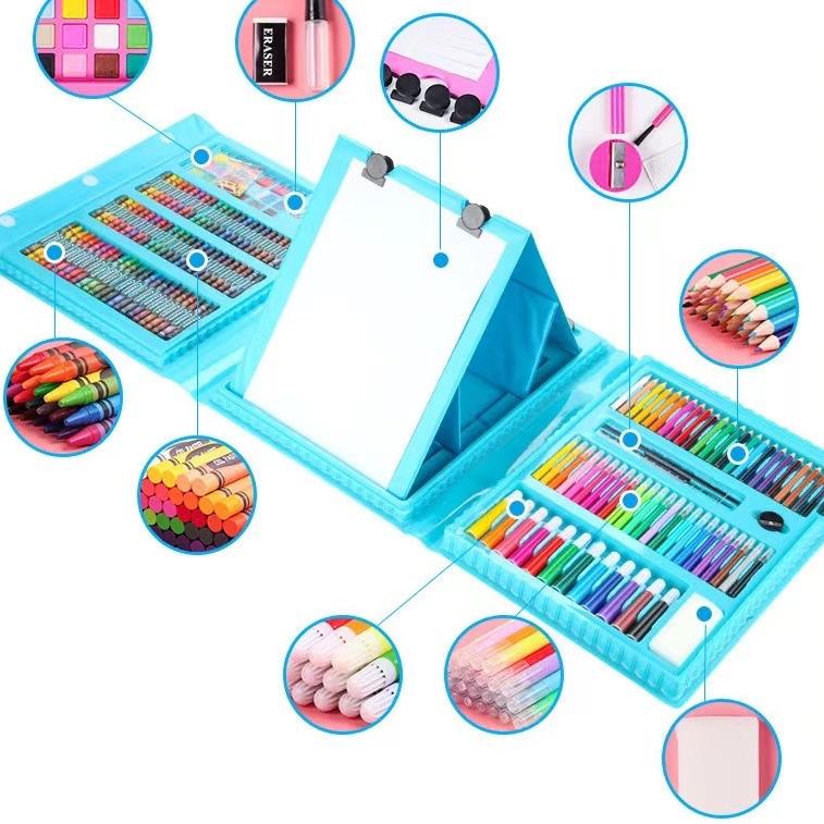 

(Etalase)(I21W)➸ ART SET CRAYON ANAK ISI 208 PCS PENSIL WARNA ALAT MELUKIS SET CRAYON SET FBL siap dikirim