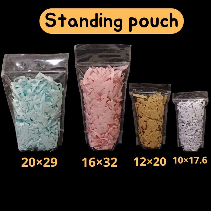 STANDING POUCH 10X17 CM BLUTOP STANDING POUCH 20X29CM PLASTIK STANDING POUCH KLIP UKURAN 10X17 STANDING POUCH 16X24 STANDING POUCH 20X29 plastik pe klip berdiri standing pouch bluking 20x29 double seal lebar ziplock cairan dolphin