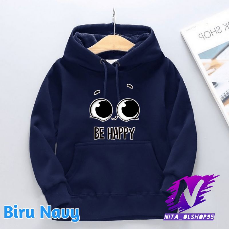 hoodie anak lucu emoji be happy