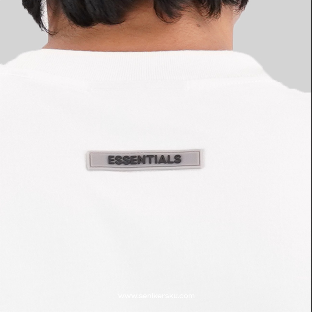 Essentials FOG Silicon Applique White Tee