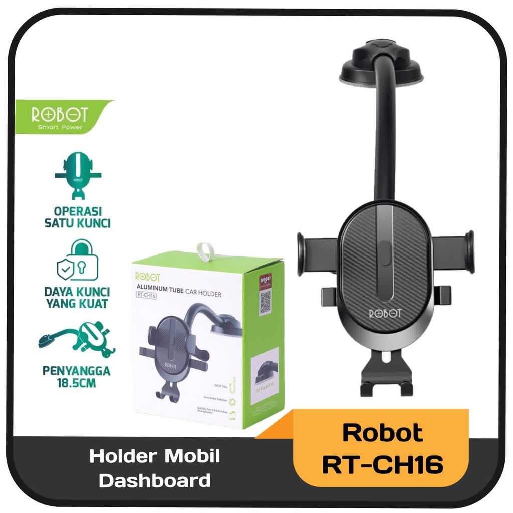 Holder Mobil Dashboard Robot RT-CH16 - Black