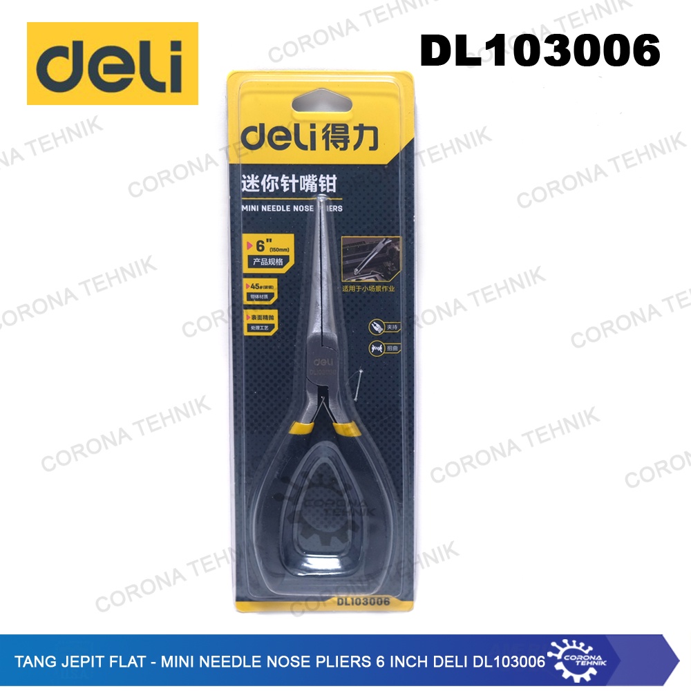 Tang Jepit Flat - Mini Needle Nose Pliers 6 Inch