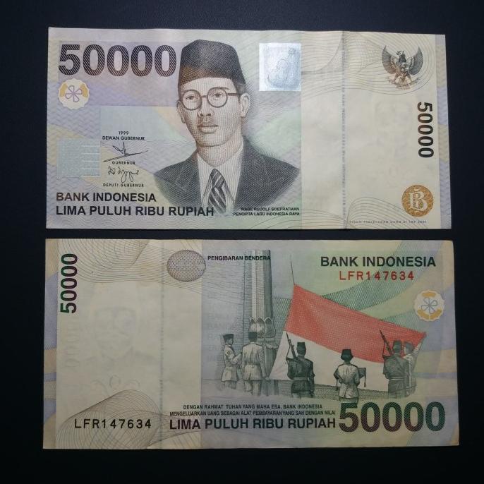 Uang Kuno 50000 WR Soepratman 1999