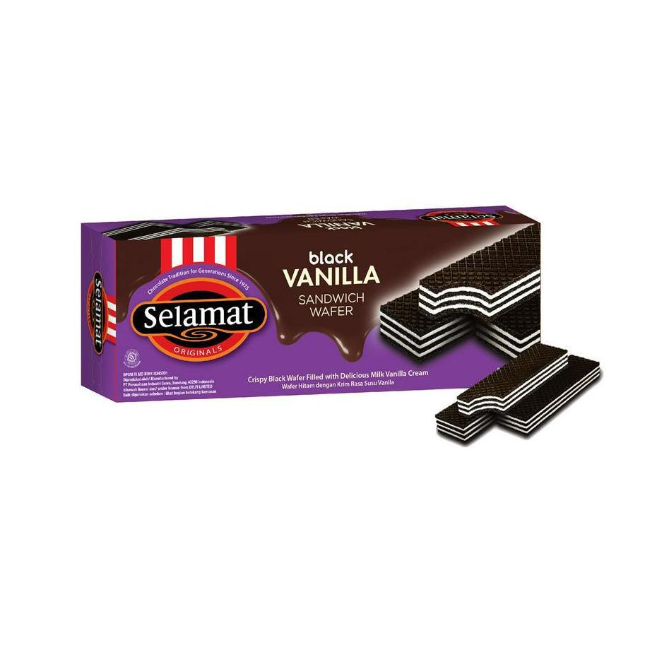 

♝ Selamat Sandwich Wafer Black Vanilla 198 gr ョ