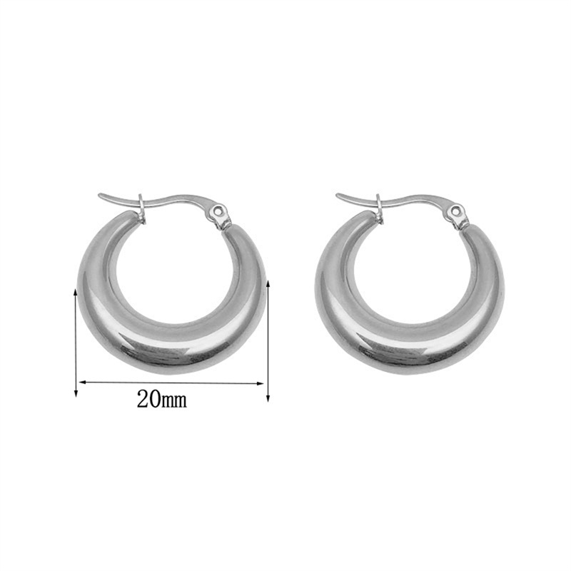 1pasang Perhiasan Fashion Baru droplets oval hoop