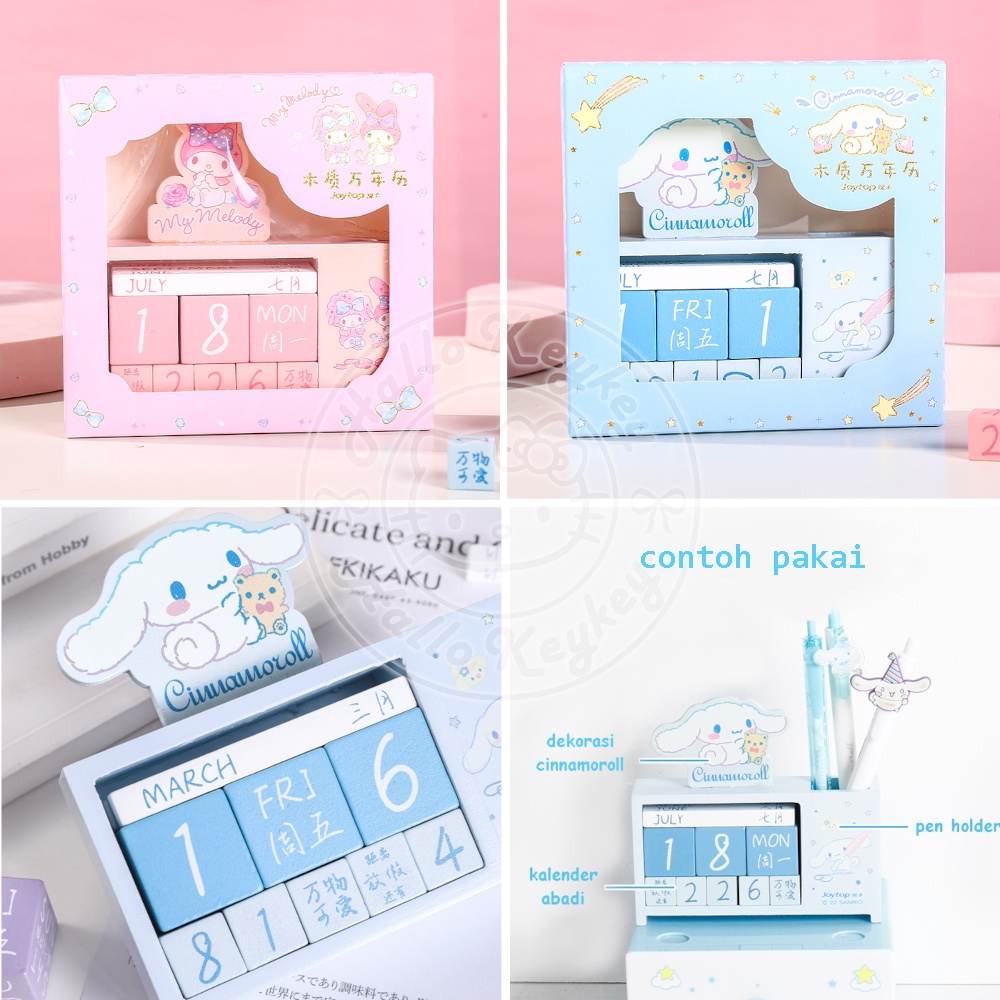 

kalender tanggalan kayu abadi melody cinnamoroll original sanrio
