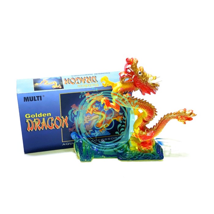 Unik Multi Golden Dragon Dekorasi Aquarium Hiasan Akuarium Mainan Naga Murah