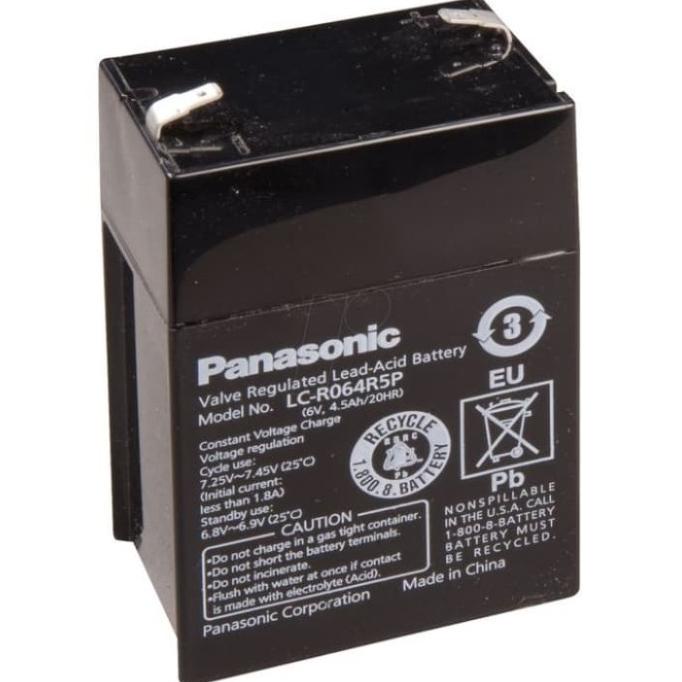 Baterai PANASONIC Asli Original Aki Kering Accu 6volt 6 volt 6v 4.5Ah