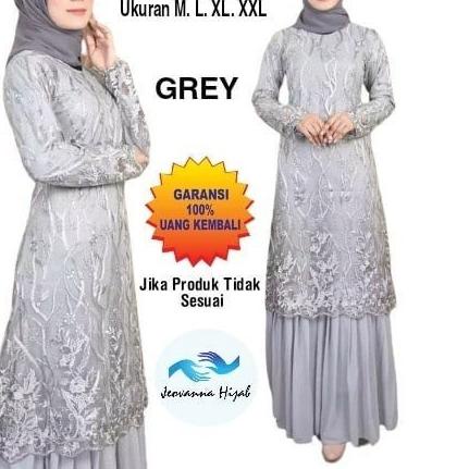Termurah Gamis Terbaru 2021 Aurora Dress Brukat Mewah Gamis Brokat Tile Mutiara Ukuran Jumbo Bahan Moscrepe Mix Brokat IMPORT