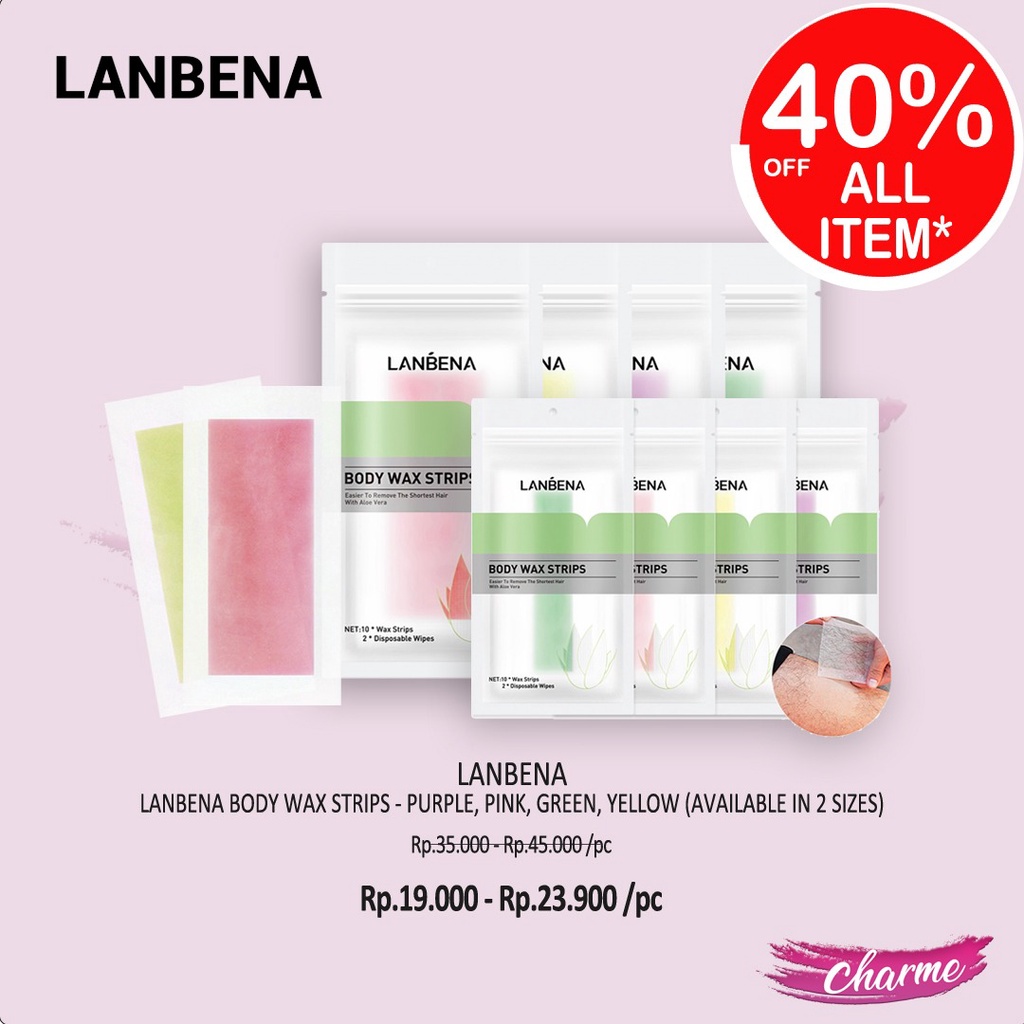 (READY &amp; ORI) LANBENA BODY WAX STRIPS SMALL / BIG SIZE WAXING BADAN HAIR REMOVAL BEESWAX