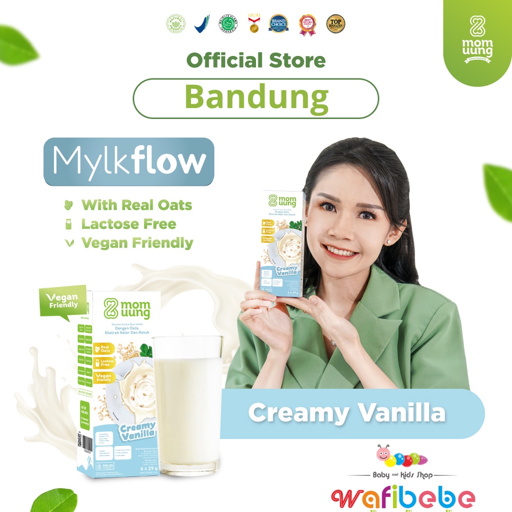 Mom Uung Mylkflow Susu Pelancar ASI Vegan Friendly Lactose Free Chocolate Vanilla