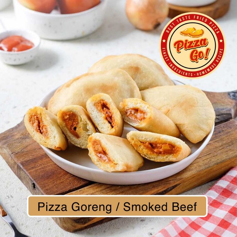 

Pizza Goreng 2 Variant Rasa - Cheesy Mozzarella dan Smoked Beef