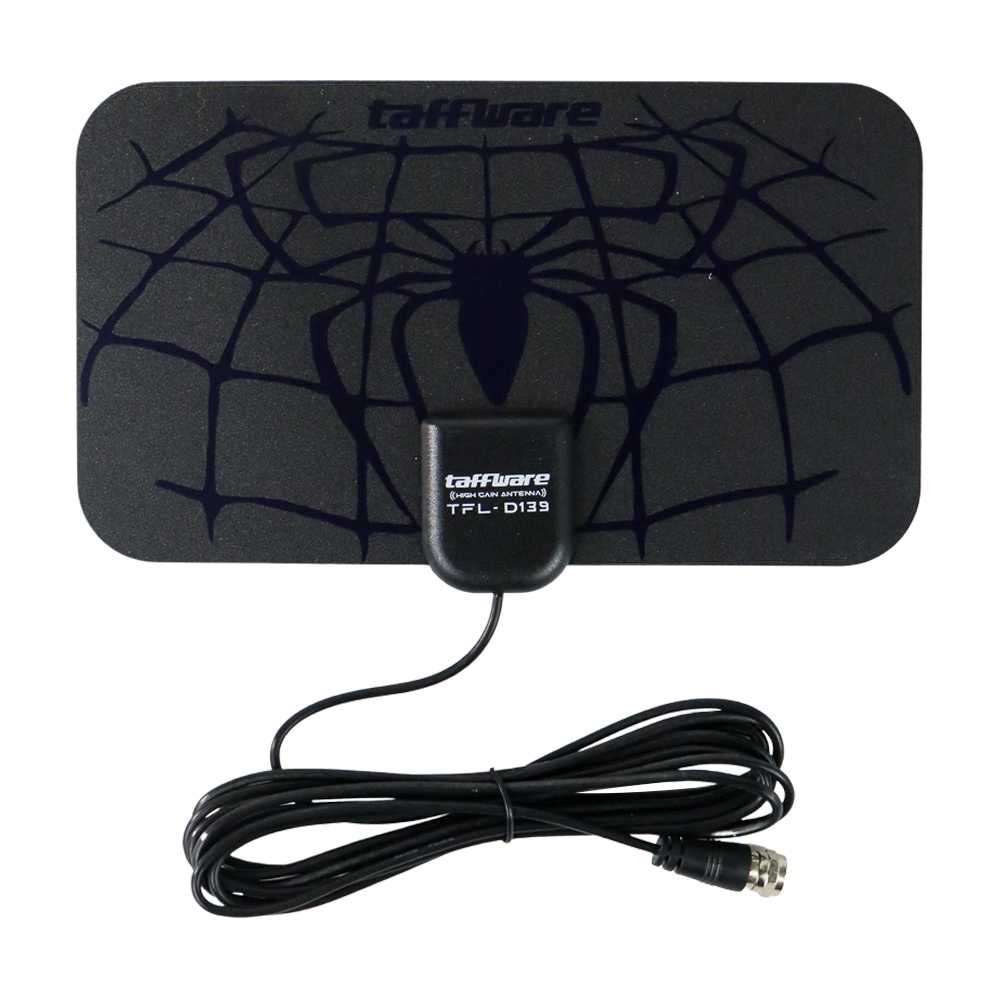 Taffware Antena TV Digital Indoor DVB-T2 25dB Spider Pattern V2.0 - TFL-D139 Biru