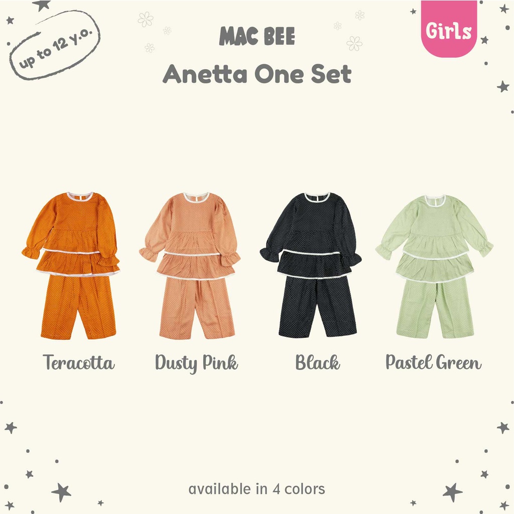 Jual MacBee Baju Anak Perempuan Setelan Tunik Anak Princess Collection