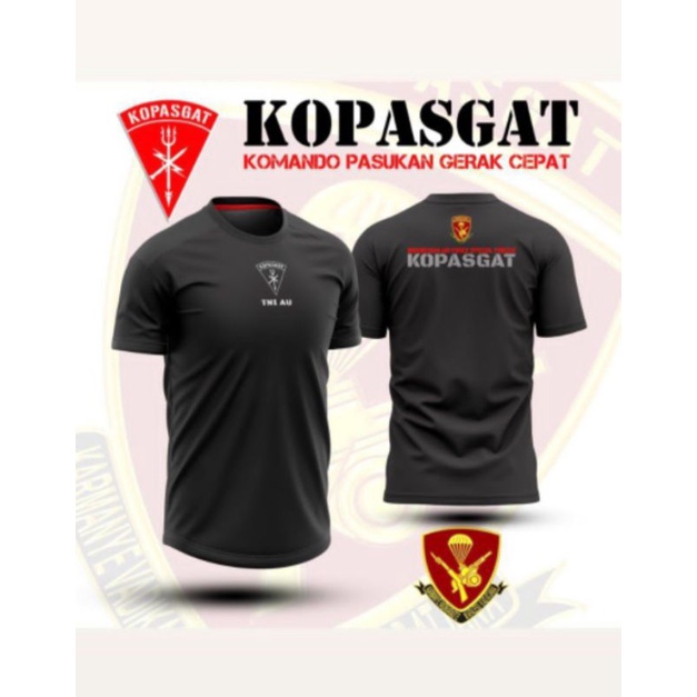 Kaos olahraga Kopasgat TNI AU Kaos Olahraga TNI AU Kaos Olahraga Jersey Kopasgat TNI AU Kaos Olahrag