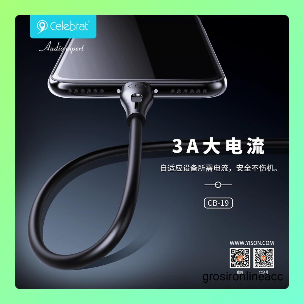 Kabel data Celebrat CB19T-i CBT19T-T CB09m CB09i CB09t charger chasan cable for android type C phone