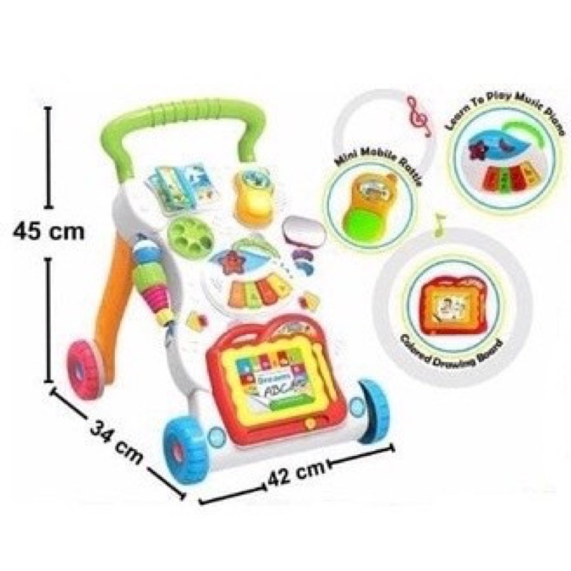 MAINAN BAYI DORONG BABY PUSH WALKER ALAT BANTU JALAN BABY WALKER MUSIC WALKER MURAH DORONGAN BABY