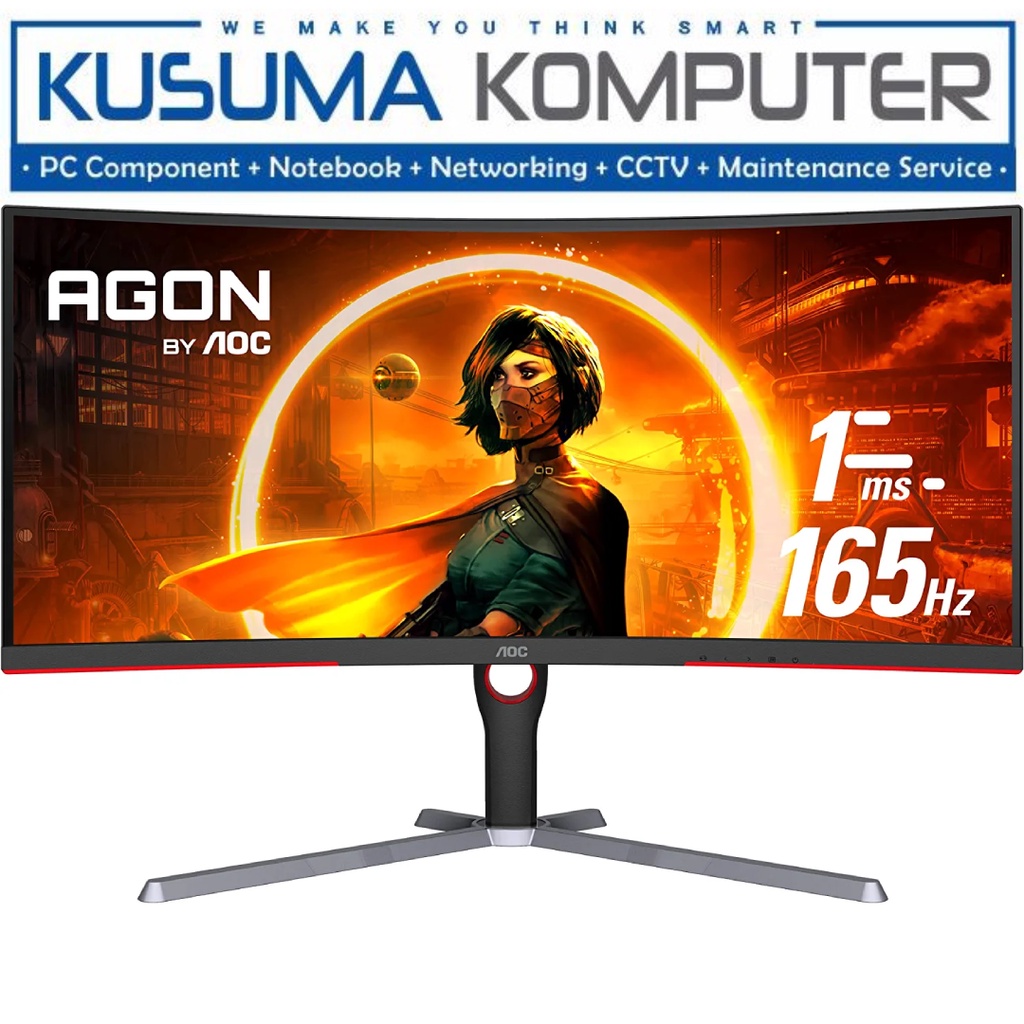 AOC Gaming Monitor CU34G3S 34&quot; WQHD 165Hz 21:9 UltraWide HDR 10 1000R