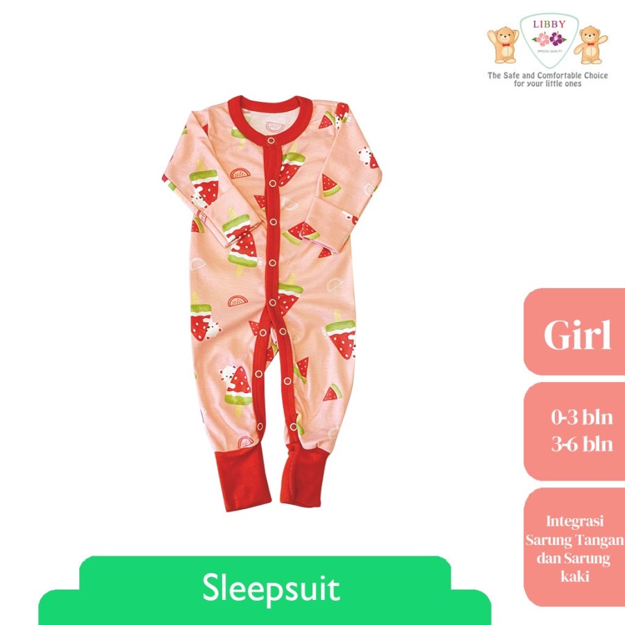 LIBBY PREMIUM SLEEPSUIT MOTIF GIRL / SLEEPSUIT BAYI