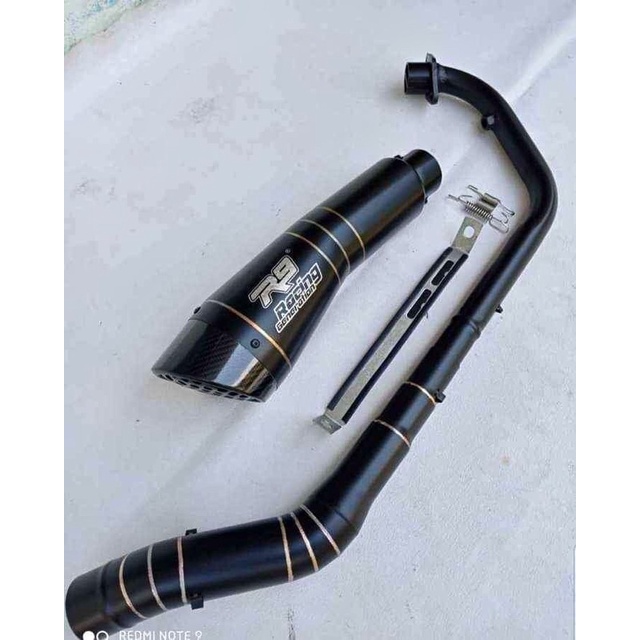 KNALPOT R9 H2 Black UNTUK MOTOR GSX R150 ALL NEW CBR 150R CB 150R