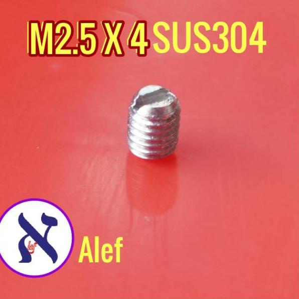 TOP PRODUCT 10Pcs Baut Tanam M2.5 x 4 obeng min minus 2.5 x 4 @ 848