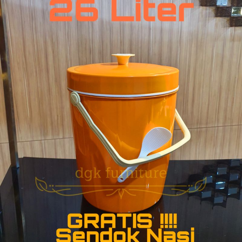 Termos Tempat Nasi Rice Bucket Termos Es Ice Bucket Plastik 26 Liter 26 L 26L 30 Liter 30 L 30L