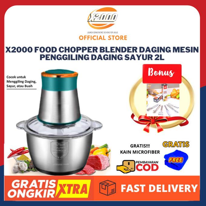 blender x2000 Penggiling daging dan bumbu stainless steel 250w