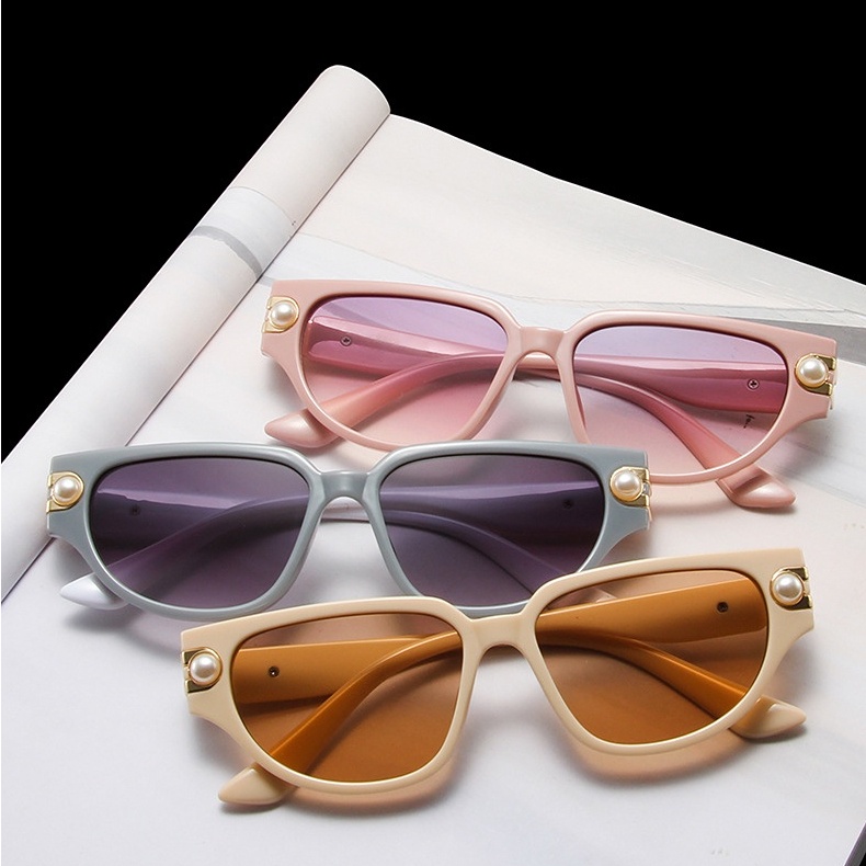 Aesthetic Shades Sunglasses UV400 Untuk Wanita/Pria Eyeglasses Colour