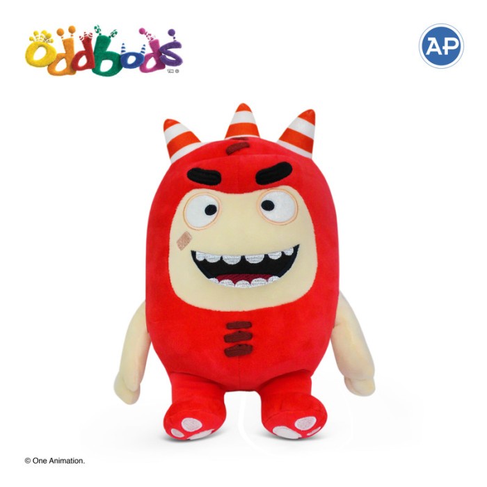 Boneka Oddbods Fuse Plush Toys Boneka - Red / Merah (Tinggi 30Cm)