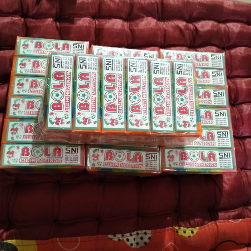 MAINAN LILIN BOLA WARNA 1pak isi 12