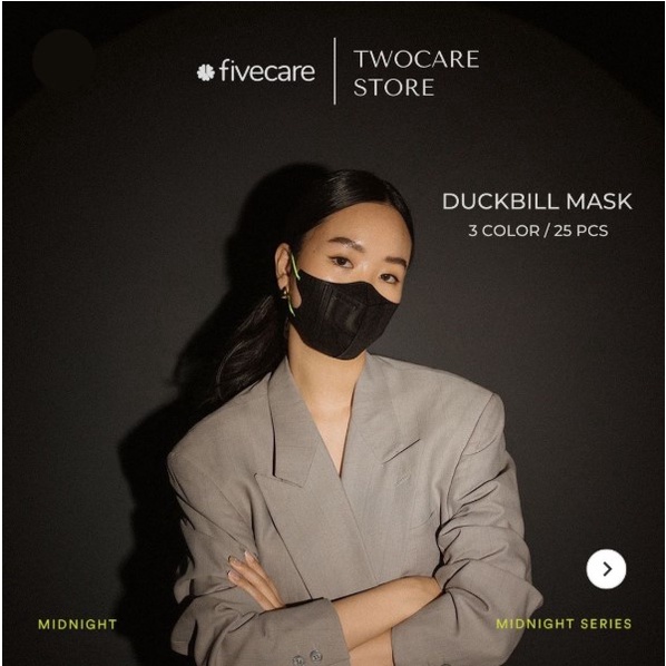 fivecare series MASKER DUCKBILL 4PLY SURGICAL MASK - MIDNIGHT SERIES