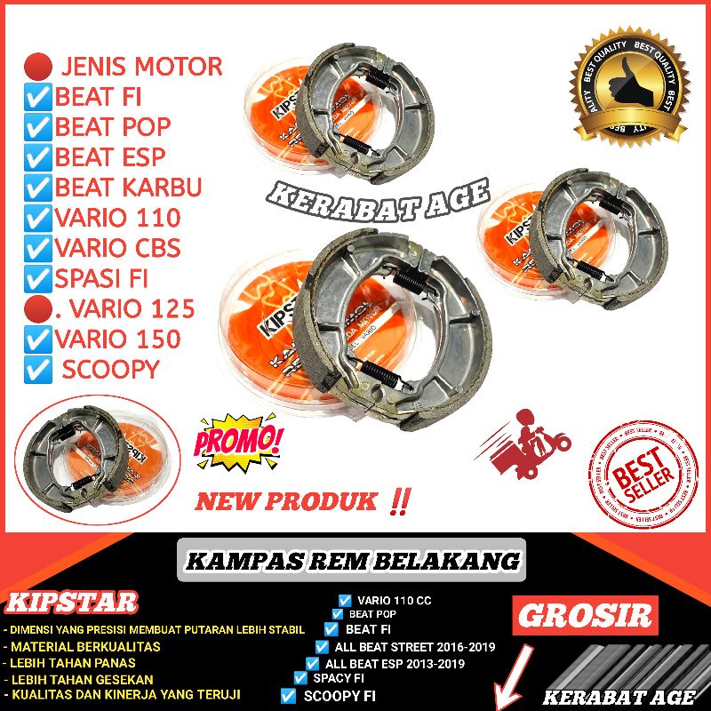 kampas rem belakang beat vario scoppy vario 150