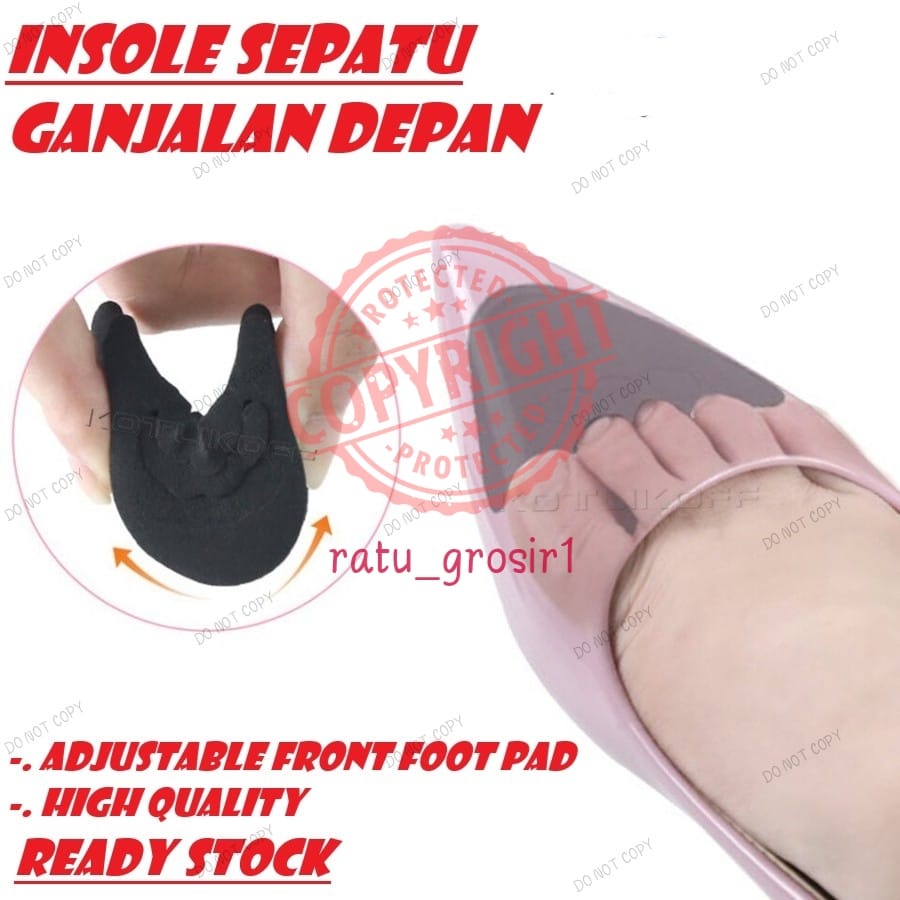 Bantalan Ganjelan Sepatu Insole Depan Ganjalan Sepatu Kebesaran