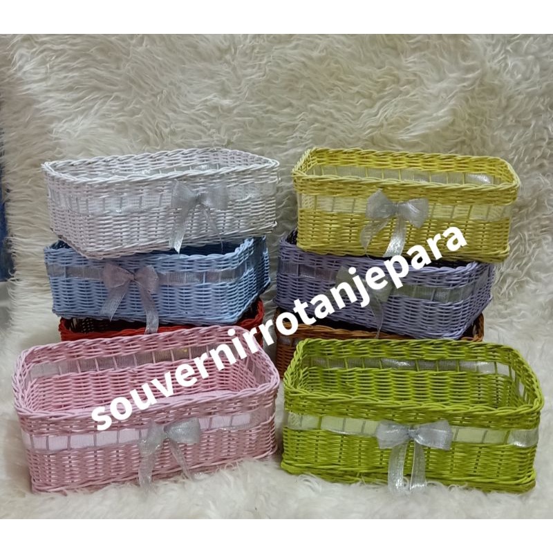 kotak rotan pakai pita/hantaran rotan/rotan lamaran/box rotan/seserahan rotan 30x20x12cm