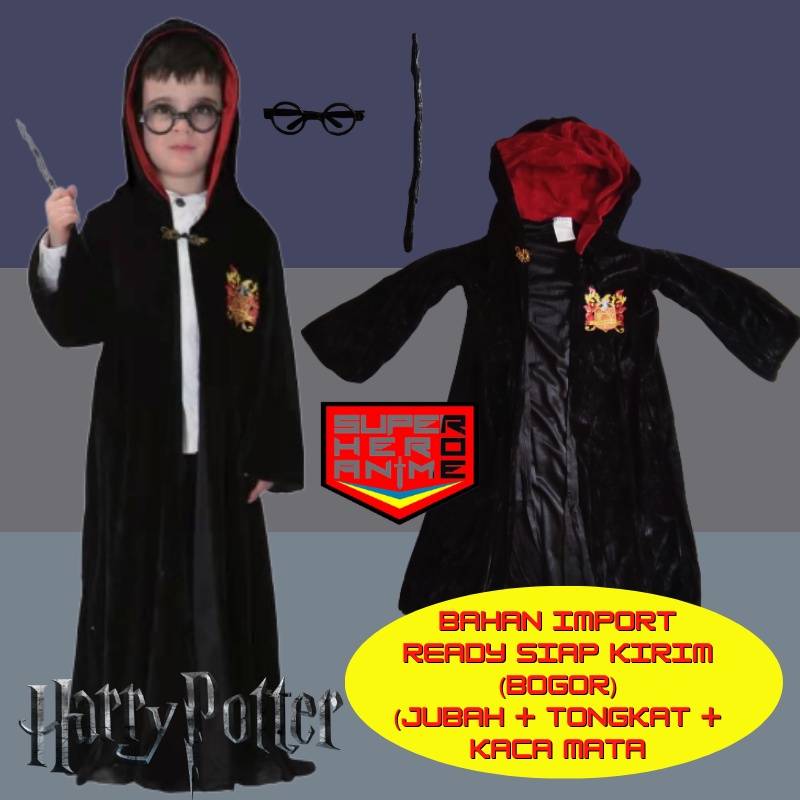 Kostum Anak Harpot Jubah Baju Costume Cosplay Halloween Karnaval Import