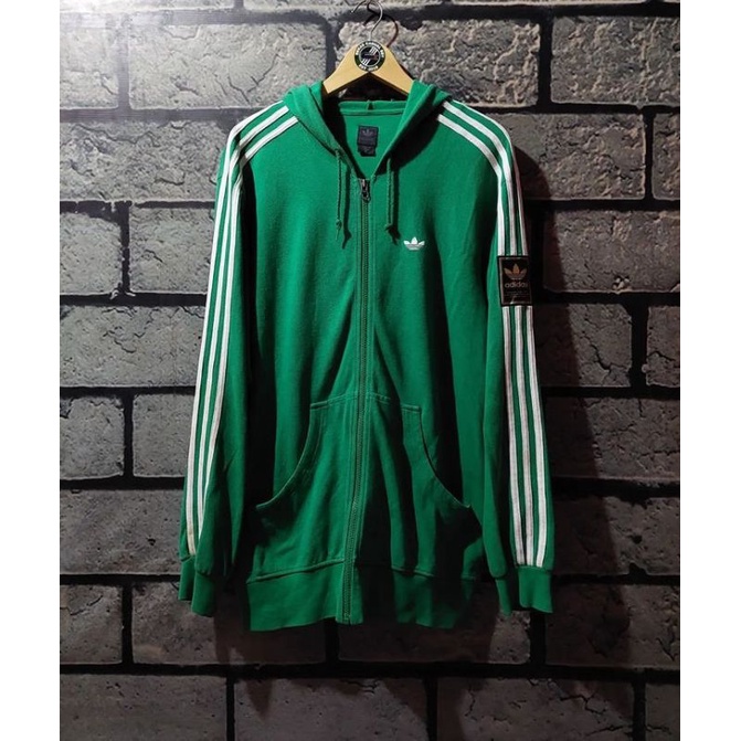 Hoodie Zipper Adidas Trefoil 3stripe second original fulltag