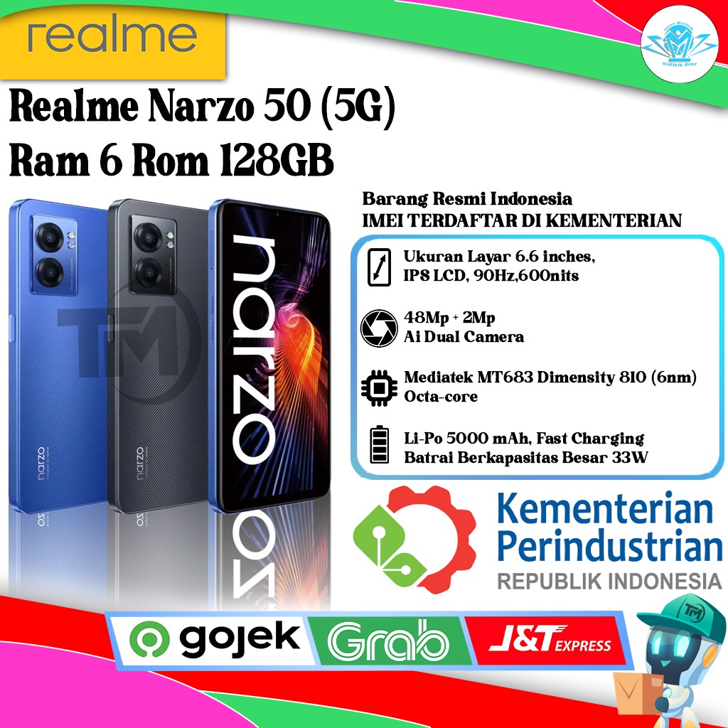 Realme Narzo 50 5G Ram 6 Rom 128GB