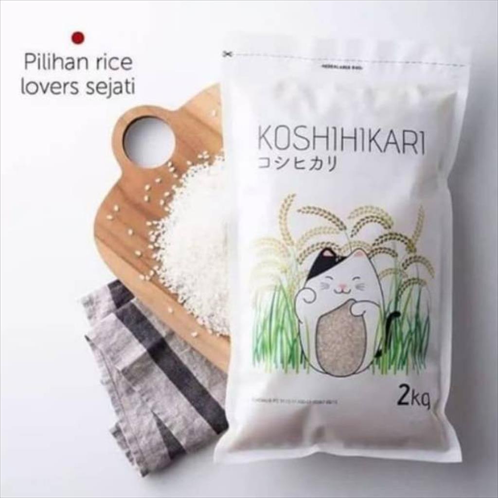 Koshihikari Beras Jepang 2 Kg Japonica Rice Japan Pulen Sushi Mpasi