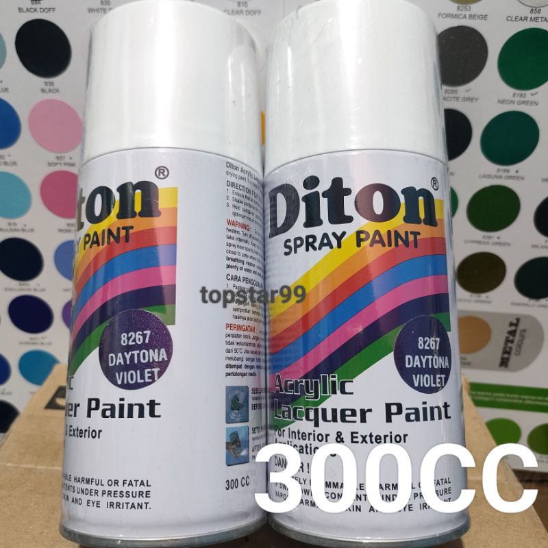 Pilok Pilox Cat Semprot Diton Daytona Violet 8267 Ungu Tua Metalic Metalik 300cc Spray Paint