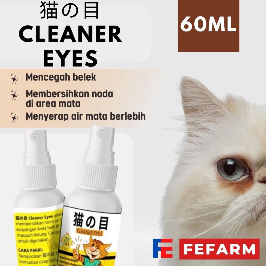 Pembersih Mata Kucing Obat Mata Belekan Stain Remover Kucing Mata Berair Noda Kotoran Cat FEFARM