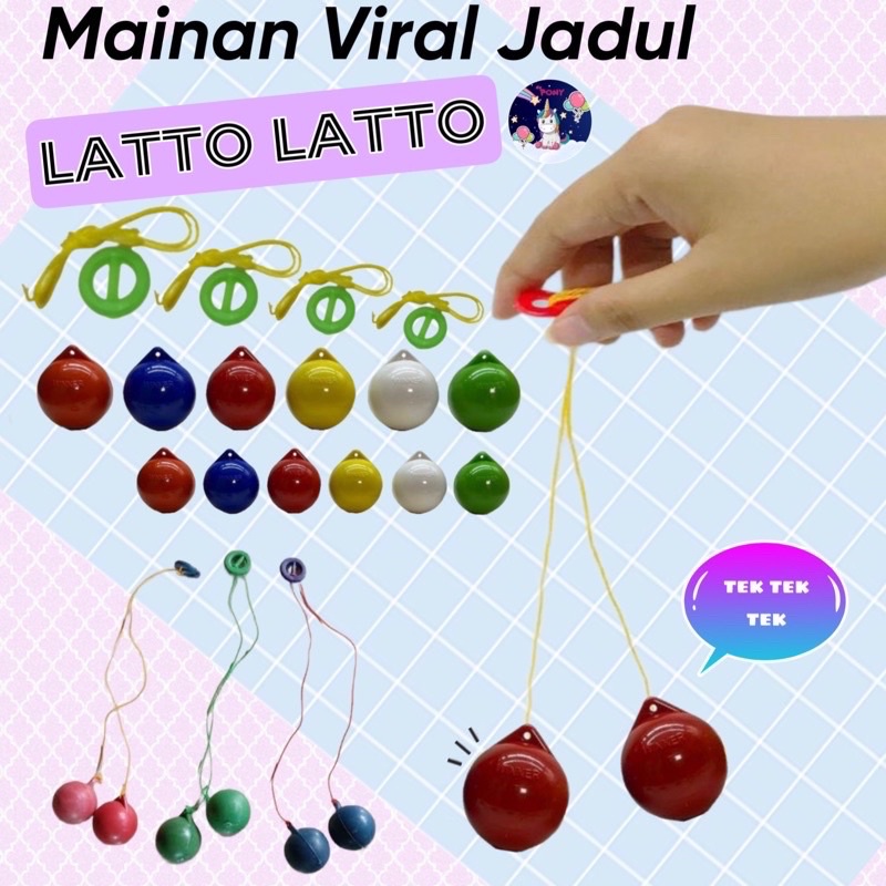 Mainan Latto Latto / Mainan Viral /Lato Lato/ mainan tek tek /mainan jadul / tradisional