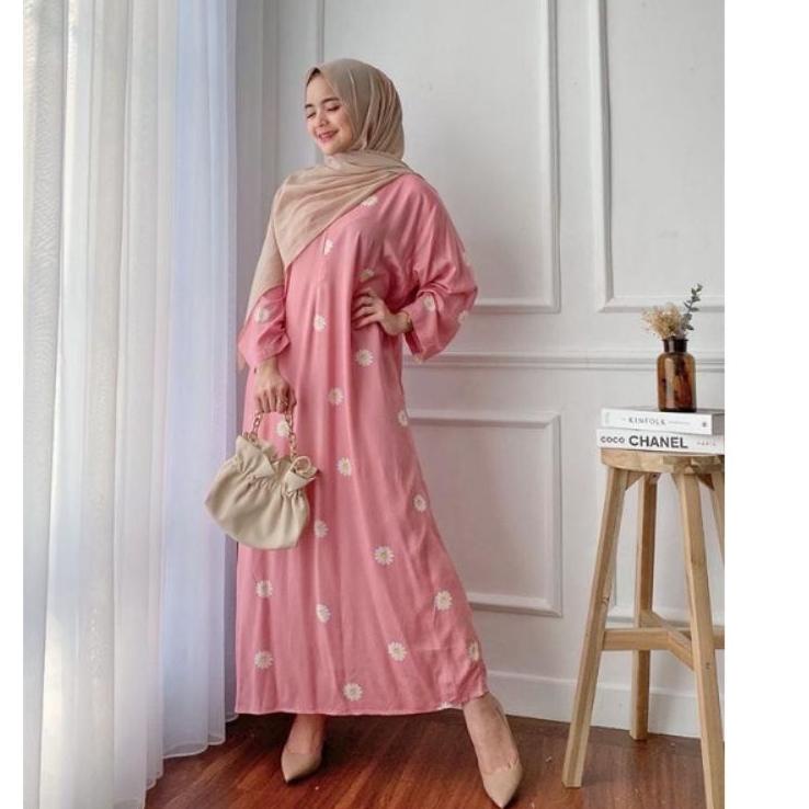 Chekout COD DASTER GAMIS RAYON VISCOSE LENGAN PANJANG JUMBO LD 120