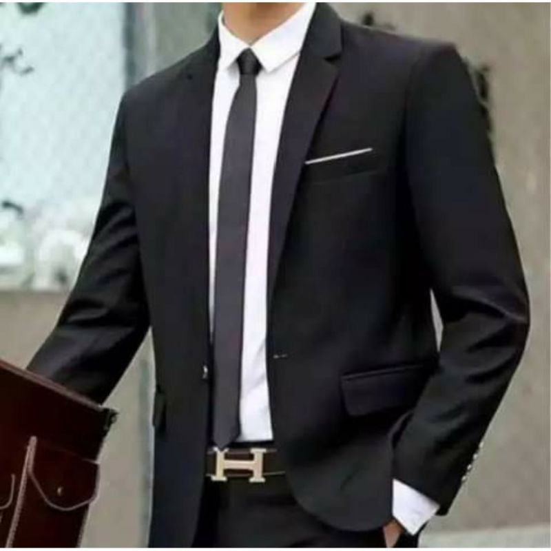 JAS RESMI BAHAN JET BLACK/PERSUS/JAS PRIA FORMAL/BLEZER MEWAH/BLEZER