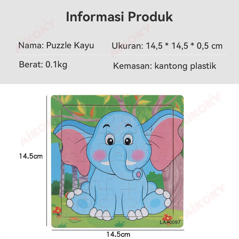 Aikoky Puzzle hewan mainan edukasi anak menarik